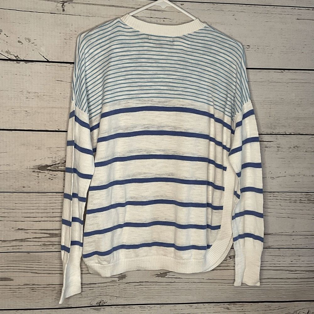 Sweater Top Striped Long‎ Sleeve Pullover Knit Lightweight @ - Picture 5 of 8